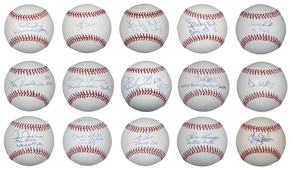 1970s-80s New York Yankees Single-Signed Baseballs Lot of 15 (PSA/DNA PreCert)